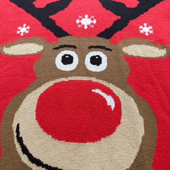 Holiday Reindeer Sweater Women's Sz 2XL XXL Red Green Christmas Ugly Party - Picture 8 of 9